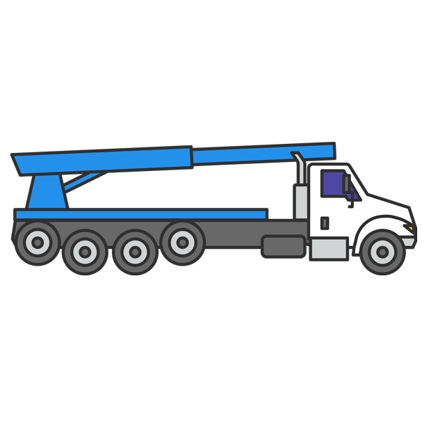 Flatbed Truck with Crane