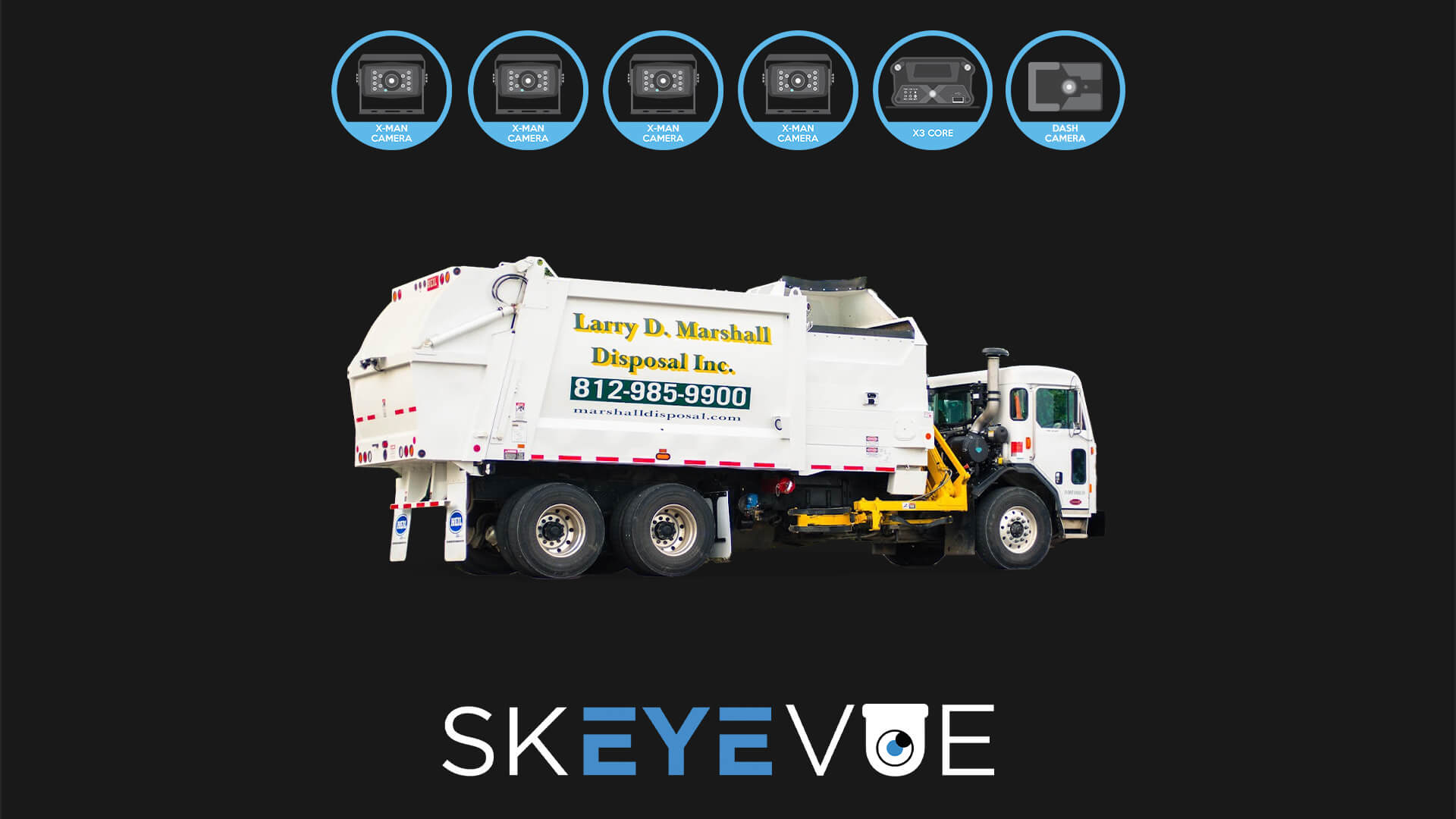 Dump Truck Camera System with 8 channel DVR from skEYEvue