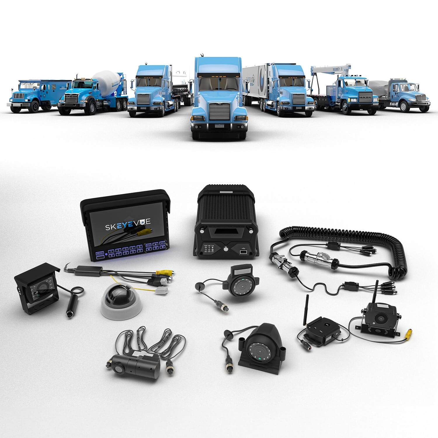 Dump Truck Camera System with 8 channel DVR from skEYEvue